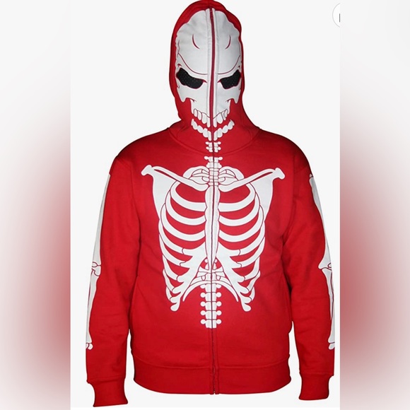 Full frontal face covering sweater. Adorn with bones from the inside of a body - Picture 3 of 3